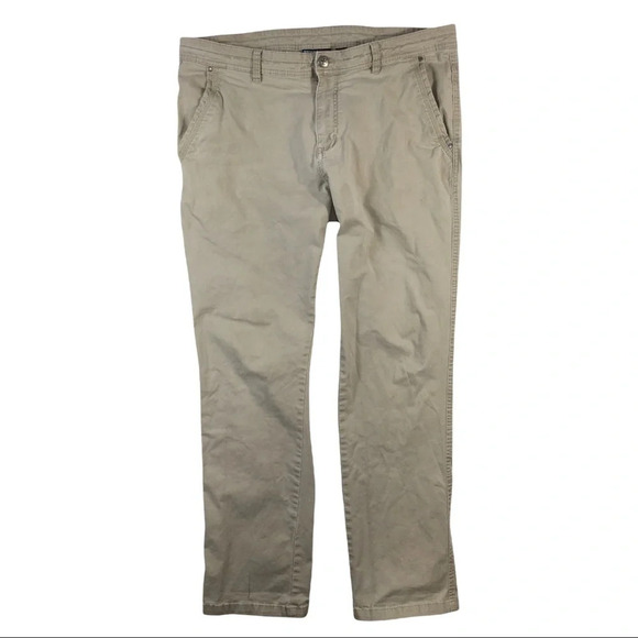 MJ75 Mens SWISS TECH Flat Front Khaki Chino Pants 38x32 - Picture 1 of 6